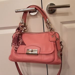 Coach Kristen Pink Rose Leather  Satchel